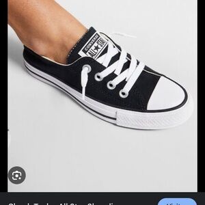 Converse Black and White Slip-On Sneakers